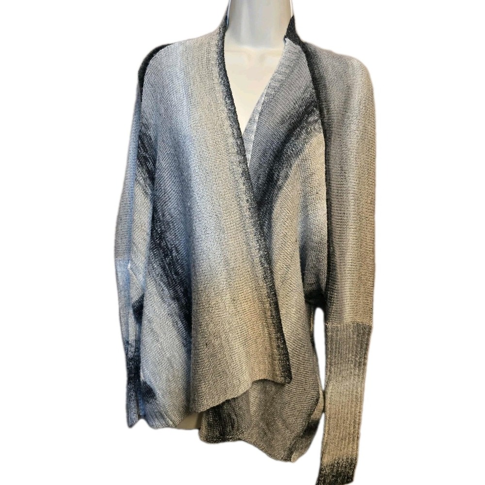 LOVE ON A HANGER (Sz S)Cardigan Wrap Gray Ombre Acrylic Poly Knit‎ Oversized